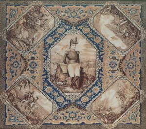 Taschentuch mit Porträt von Zachary Taylor und Schlachten des Mexikanischen Krieges (1846-8), 1848 von American School