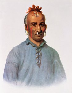 Kish-Kal-Wa, ein Shawnee-Häuptling, Illustration aus 