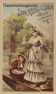 Damen staken auf dem Fluss und essen Corned Beef von American School