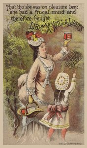 Dame und Mädchen werben für Corned Beef
