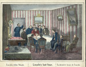 Lincolns letzte Stunde, veröffentlicht 1865 von American School