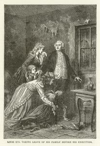 Ludwig XVI. verabschiedet sich von seiner Familie vor seiner Hinrichtung von American School