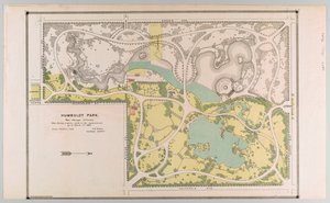 Karte des Humboldt Parks mit Parkverbesserungen, Chicago, Illinois