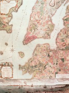 Karte von New York in den Jahren 1766-67 von American School