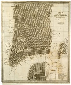 Karte der Stadt New York [in Manhattan, bis zur 36. Straße] von American School