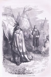 Mayhew und die Naragansett 1674, Illustration aus Cassell
