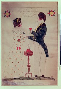 Miss Francis Taylor und Verlobter, 1831 von American School