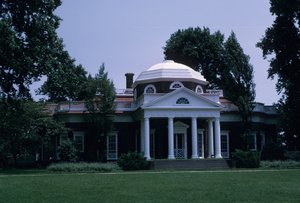 Monticello, entworfen von Thomas Jefferson von American School