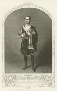Mr. G. V. Brooke als Hamlet, Akt III, Szene II von American School