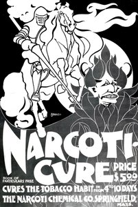 Narcotui-Cure, entworfen von William H. Bradley, 1895 von American School