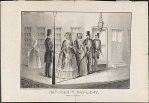 New York bei Gaslicht, ein Opfer anlocken, ca. 1850