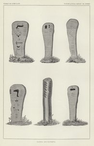 Ojibwa-Grabpfosten von American School