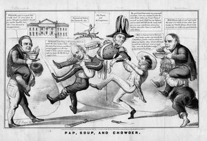 Pap, Suppe und Chowder, veröffentlicht von Currier & Ives, New York, 1852