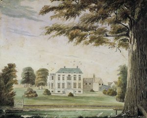 Park House, England: Heim von Richard Flower, Vater von George Flower (Aquarell auf Papier auf Karton montiert)