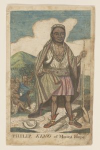 Phillip, König von Mount Hope, veröffentlicht 1772 von American School