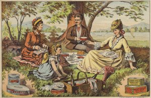 Picknick am Wasser, genießen Dosenfisch von American School