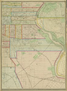 Tafel 5, Karte der gesamten eingemeindeten Stadt Philadelphia, 1867 von American School
