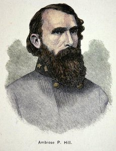 Porträt von General Ambrose P. Hill (Farblithografie) von American School