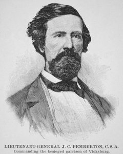 Porträt von General J.C. Pemberton (1814-81) von American School