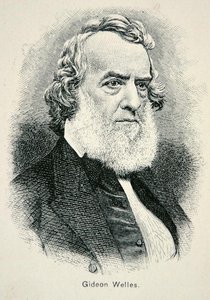 Porträt von Gideon Welles (1802-78), Sekretär der US-Marine während des Krieges und der Rekonstruktion