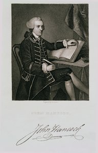 Porträt von John Hancock, graviert von John B. Forrest (1814-70)