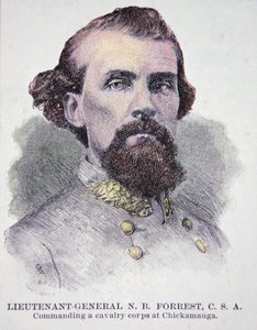 Porträt von Generalleutnant Nathan B. Forrest (1821-77)
