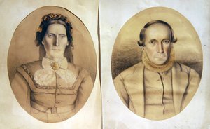 Porträt eines Ehemanns und einer Ehefrau, ca. 1880 von American School