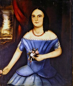 Porträts eines Bruders und einer Schwester, ein Paar von American School