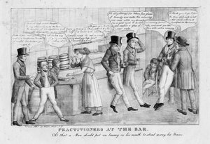 Praktizierende an der Bar, ca. 1834 von American School