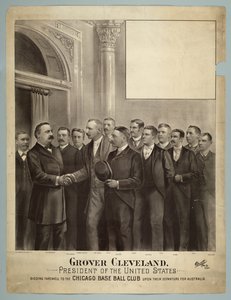 Präsident Grover Cleveland und der Chicago Base Ball Club von American School