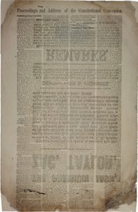 Verhandlungen und Ansprache der Verfassungskonvention, ca. 19. März 1861
