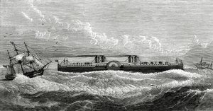 Vorgeschlagene Fährdampfer zwischen Dover und Calais, Illustration aus Appletons Journal, 4. Mai 1872