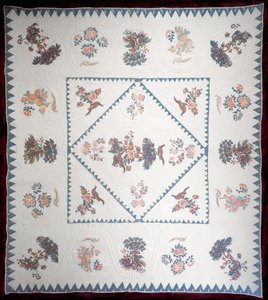 Quilt in Broderie Perse, ca. 1800