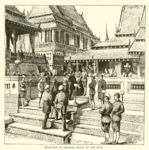 Empfang von General Grant durch den König von American School