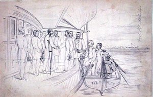 Empfang von General Sherman durch General Foster am Ogeechee River von American School