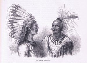 Rote Indianerkrieger, Illustration aus Cassell