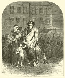 Flüchtlinge aus Nord-Missouri betreten St. Louis, September 1864 von American School