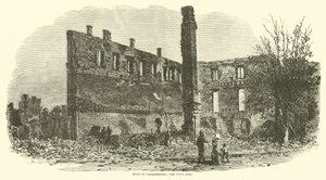 Ruinen von Chambersburg, das Rathaus, September 1864