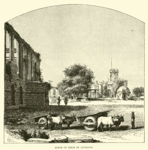 Szene der Belagerung von Lucknow von American School