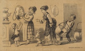 Kessel scheuern mit Sapolio von American School