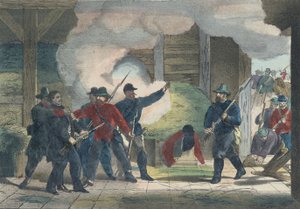 Festnahme und Tod des Mörders Wilkie Booth, ca. 1865