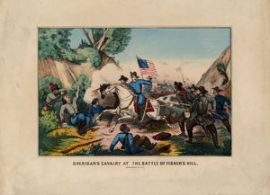Sheridans Kavallerie in der Schlacht von Fishers Hill (Shenandoah Valley) von American School