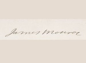 Unterschrift von James Monroe von American School