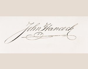 Unterschrift von John Hancock