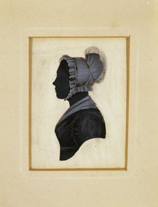 Scherenschnitt einer Dame, ca. 1830-1840