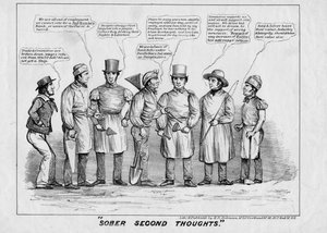 Nüchterne zweite Gedanken, veröffentlicht von H R Robinson, New York, 1839 von American School