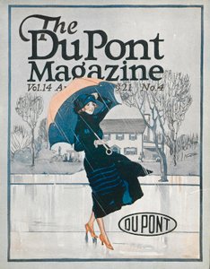 Etwas Neues in Sportbekleidung, Titelseite des DuPont Magazins, April 1921 von American School