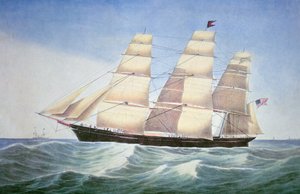 Sovereign of the Seas, Lithographie von Nathaniel Currier (1813-88)