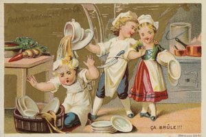 Suppe auf Küchenhilfe verschütten! von American School