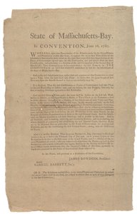Staat Massachusetts in der Konvention, Staatsverfassung, 16. Juni 1780 von American School